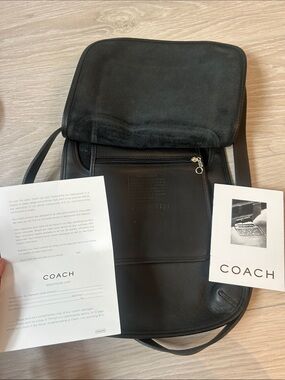 Vintage Coach Slim Hippie Flap Saddle Bag (Style 9135)
